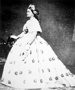 メアリー・リンカーン（1818-82）1861年（モノクロ写真 作： Mathew Brady
