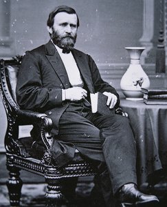 ユリシーズ・シンプソン・グラント（1822-85）（モノクロ写真 作： Mathew Brady