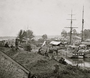 1862年にパムンキーに上陸したホワイトハウス 作： Mathew B. Brady