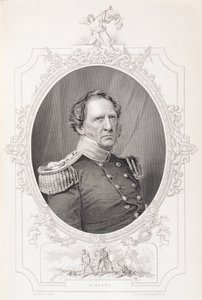 Winfield Scott（1786-1866）from &39;The History of the United States&39;、Vol。 II、チャールズマッカイ、チャールズホールによってダゲロタイプから彫刻 作： Mathew B. Brady