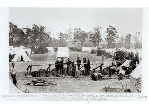 ヤンキー本部、キャンプWhinfield、1862年5月3日 作： Mathew B. Brady