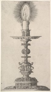 灯りをともした燭台 「Insigne Ac Plane Novum Opus Cratero graphicum, Ein n..., 1551」より。