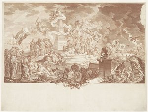 真の愛国心に関する寓意、1788年 作： Mathias de Sallieth