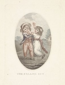 男の子と女の子がお互いをからかう The Falling Out (オブジェクトのタイトル) 作： Mathias de Sallieth