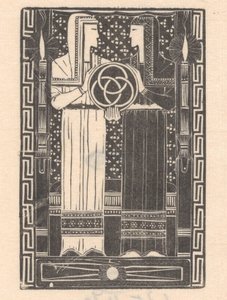 リング付きの円を持つ 2 つの図 時代の精神（原題） 12枚の木版画（連載タイトル）