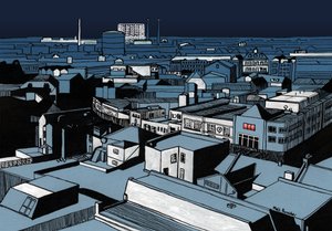謎の停電、2016年（アクリルインク、デジタル）