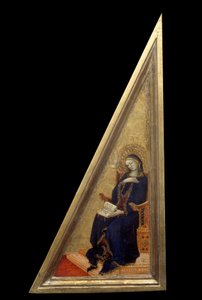 受胎告知 マッテオ・ジョヴァネッティ（1300-1369）による絵画 14世紀 日0.22x0.42 m 作： Matteo Giovanetti