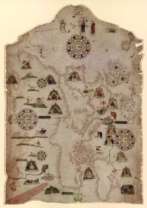 地中海、黒海、西ヨーロッパと北西アフリカの海岸のチャート、1559年頃 作： Matteo Prunes