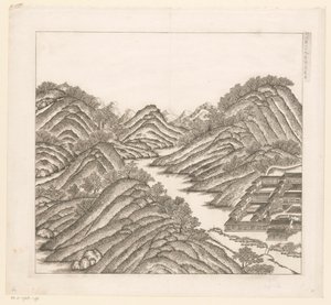 中国承徳 (Jehol) のインペリアル サマー パレスの一部のビュー 作： Matteo Ripa