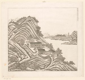 中国承徳 (Jehol) のインペリアル サマー パレスの一部のビュー 作： Matteo Ripa