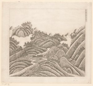 中国承徳 (Jehol) のインペリアル サマー パレスの一部のビュー 作： Matteo Ripa