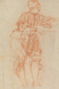レールに寄りかかる男 [裏面] 作： Matteo Rosselli