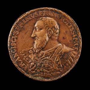 フランソワ1世、1494年～1547年、1515年フランス王、おそらく1538年～1544年。 作： Matteo dal Nassaro