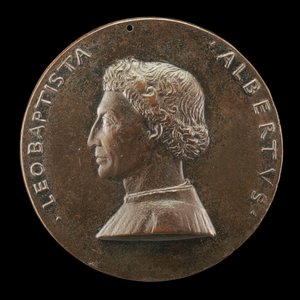 レオーネ・バッティスタ・アルベルティ、1404-1472年、芸術と科学に関する建築家および作家[表]、14461450。 作： Matteo di Andrea de Pasti