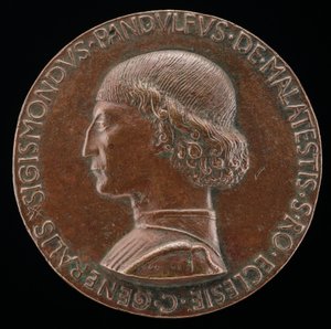 Sigismondo Pandolfo Malatesta, 1417-1468, リミニとファノの領主［裏面］, 1446年。 作： Matteo di Andrea de Pasti
