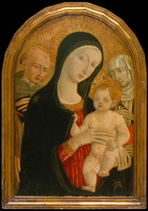 聖フランシスコと聖カタリナのいる聖母子像 1476-80年頃