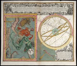 彗星、ここではクリスティ、1742 作： Matthaeus Seutter