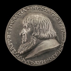フリードリッヒ・ザ・エルダー（1460-1536）、ブランデンブルク＝アンスバッハのマルグレーブ 1486年（裏面）、1528年 作： Matthes Gebel