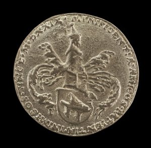 紋章の盾、紋章とマントリング［逆］、1529年 作： Matthes Gebel