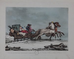 冬のロシア旅行キャリッジ、1810年代