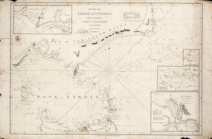 マシュー・フリンダースによるバス海峡図 作： Matthew Flinders