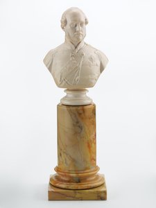 プリンスアルバートの胸像、1856年頃（象牙と大理石） 作： Matthew Noble