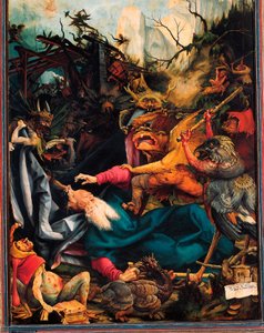 聖アントニウスの誘惑の細部、イッセンハイムの祭壇画、1512-16年頃（油彩、パネル）