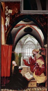 イッセンハイムの祭壇画「受胎告知」（パネルに油彩 作： Matthias (c.1480 1528) Grunewald