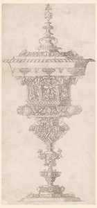 「Novum opus cratero graphicum...」より、カバー付きスタンディング カップ 作： Matthias Zündt