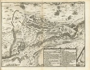 アウデナールデの戦い、1708 Plan de la Bataille, proche d
