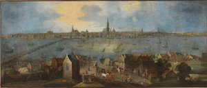 1682 年から 1702 年にかけてのアントワープ街道の眺め。 作： Matthijs Schoevaerdts