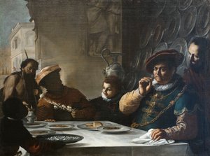 金持ちの饗宴 作： Mattia (1613 99) Preti