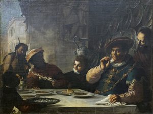 金持ちの饗宴 作： Mattia (1613 99) Preti