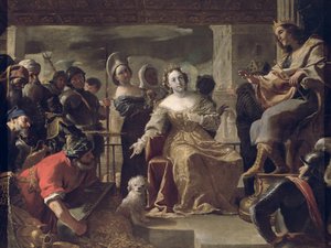 ソロモンの前のシバの女王 作： Mattia Preti