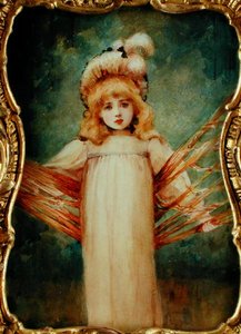 最年少の花嫁介添人（水彩画） 作： Maude Goodman
