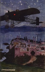 バグダッドへの訪問。The Journey（カラーリトグラフ 作： モーリス（後）Greiffenhagen