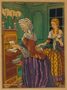 Choderlos De LaclosによるLes Liaisons Dangereusesのイラスト（カラーリソ） 作： Maurice Berty