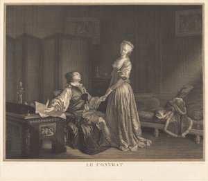 その契約 作： Maurice Blot after Jean Honoré Fragonard