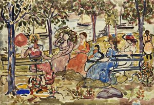 公園の午後 作： Maurice Brazil Prendergast