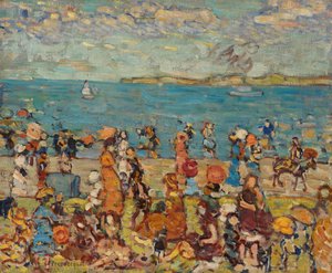 ビーチシーン 作： Maurice Brazil Prendergast
