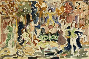 ダンシングフィギュア、1910-13年頃 作： Maurice Brazil Prendergast