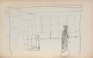 イタリアのスケッチブック：インテリアページの図175、1898〜1899。 作： Maurice Brazil Prendergast