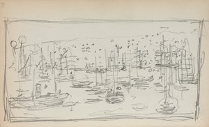 イタリアのスケッチブック：港ページ78、1898-1899。 作： Maurice Brazil Prendergast