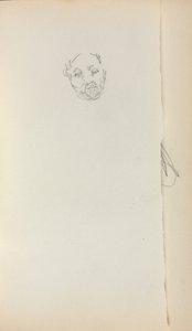 イタリアのスケッチブック：男の頭221ページ、1898年から1899年。 作： Maurice Brazil Prendergast