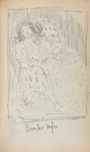 イタリアのスケッチブック：Levuks Wife page 170、1898-1899。 作： Maurice Brazil Prendergast