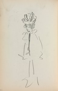 イタリアのスケッチブック：立っている女性34ページ126、1898〜1899を表示します。 作： Maurice Brazil Prendergast