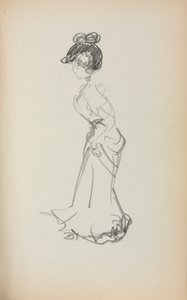 イタリアのスケッチブック：立っている女性のページ167、1898〜1899。 作： Maurice Brazil Prendergast