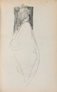イタリアのスケッチブック：立っている女性50ページ、1898- 1899年。 作： Maurice Brazil Prendergast