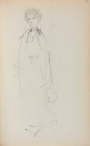 イタリアのスケッチブック：スタンディング・ウーマン72ページ、1898-1899。 作： Maurice Brazil Prendergast