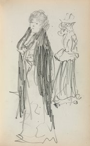 イタリアのスケッチブック：2人の立っている女性のページ129、1898〜1899。